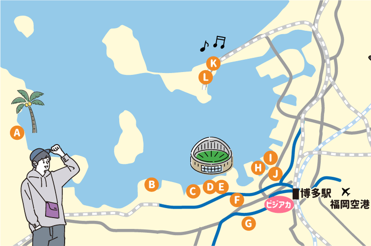 博多周辺地図